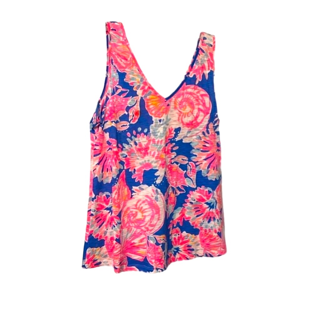 🌺 LIKE NEW - Lilly Pulitzer Gigi Top Bennet Blue Bay Dreamin | Women’s Size M